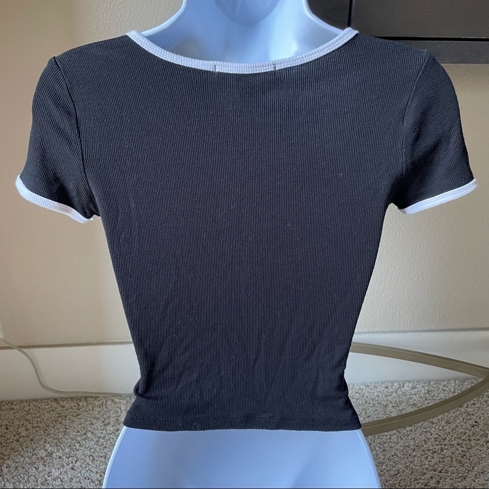 Black Ringer Tee - Picture 2 of 2